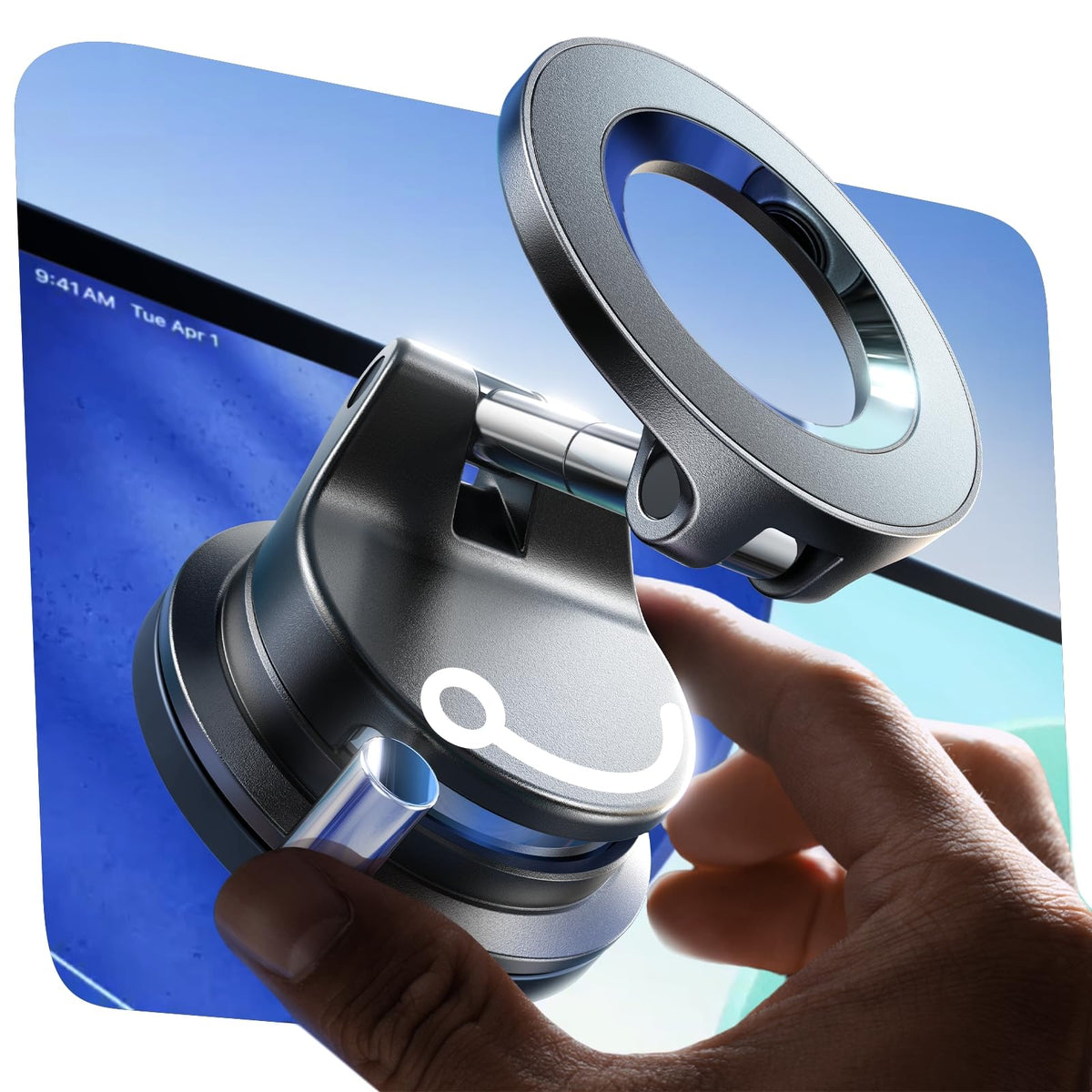 LISEN A608 Magnetic Dashboard Phone Mount – Space Black