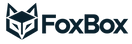 FoxBox logo combining a geometric fox head and shipping box